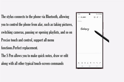 Galaxy S24 Ultra S Pen with Bluetooth Replacement for Samsung Galaxy S24 Ultra (Black)