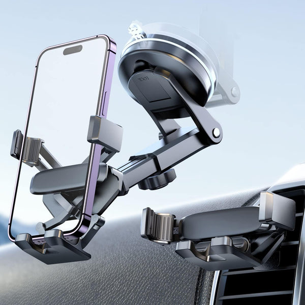 eSamcore Windshield Phone Mount for Car, Gravity Suction Cup Phone Holder for Car Window Dashboard for iPhone 14