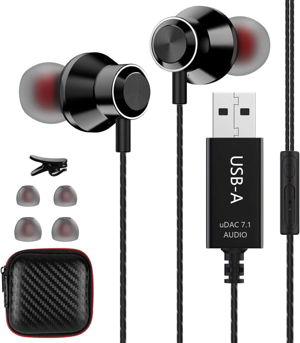 USB Headset with Microphone for PC, Noise Cancelling Computer Headphones for Laptop, Lightweight with Audio Controls