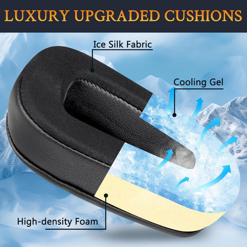 SOULWIT Replacement Ear Pads Cushions for Logitech G35 G930 G933 G935 G633 G430 G431 G433 Gaming Headset, G933 CG Black