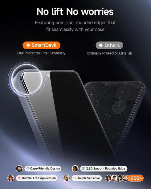 3 Pack S26 9H SMARTDEVIL for Samsung Galaxy Ultra Screen Protector, HD Clear Tempered Glass, Scratch & Impact