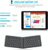 MoKo Foldable Bluetooth Keyboard, Ultra-Thin Rechargeable Portable Wireless Keyboard for Laptop, iPhone, iPad, Gray