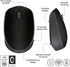 Logitech M170 Wireless Mouse for PC, Mac, Laptop, 2.4 GHz with USB Mini Receiver, Ambidextrous - Black