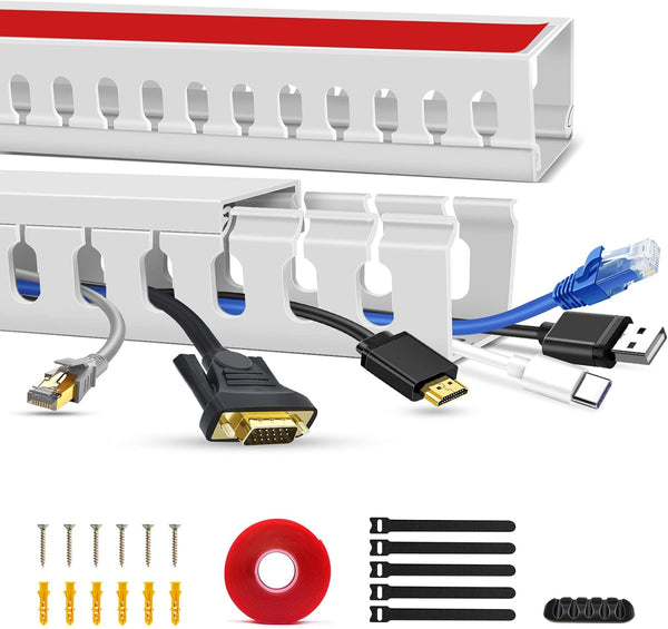 Aocii Cable Duct Management Raceway Kit, 31.4" (2 x 15.7) Server Rack Management,
