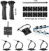 ELII 300PCS Cable Management Kit, 4 Cable Sleeve, 35 Cable Clips, 11 Cord Holders, 200 Fastening Cable Ties for Under