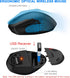 EDJO 2.4G 3 Wireless Keyboard and Mouse Combo, Full Size Ergonomic Keyboard with Palm Rest, Comfortable Natural Typing