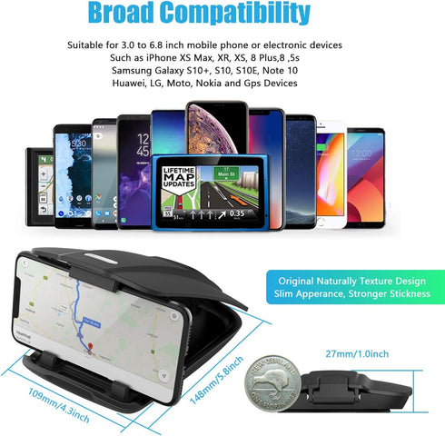 WixGear Car Phone Mount, Dashboard Cell Phone Holder for Smartphone, Mobile Phone Car Mat Pad