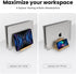 Premium Wood Vertical Laptop Stand, Adjustable Dual Slot Bamboo Holder for MacBook, Dell, HP, Space-Saving Desktop