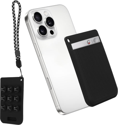 kwmobile AI Voice Recorder Cover with Suction Cup Mount - Black