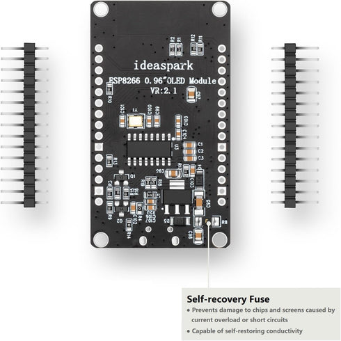 ideaspark ESP8266 0.96 Inch CH340 ESP-12E Programming NodeMCU Development Board with OLED Display, Driver, WiFi