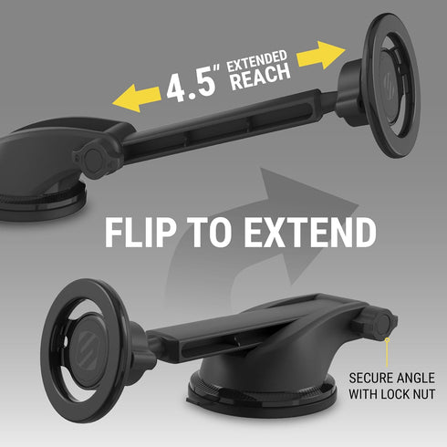 Scosche MagicMount SMSWDEX MagSafe Car Mount - Magnetic Phone Holder for Windshield/Dashboard, Compatible with iPhone