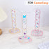 CamyCosy Headphone Stand Gaming Headset Holder for Desk, Clear Tulip Flowers Pattern Cellphone Stand for All Headphones