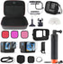 FitStill Accessories Set Bundles Kit with Waterproof Silicone Case for Go Pro Hero 12/11/10/9, Protective Housing,