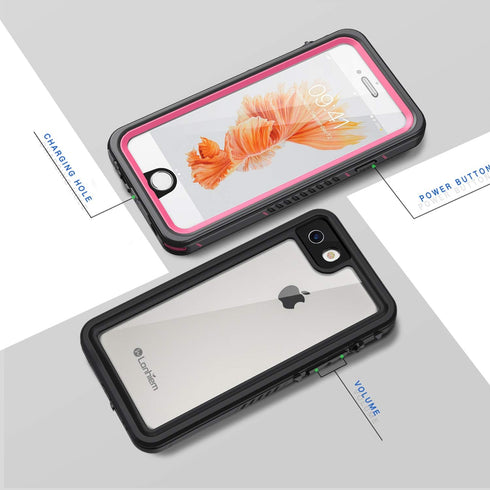 Lanhiem Case for iPhone SE 2022/2020, iPhone 7 8 Case, IP68 Waterproof Dustproof Shockproof with Built-in Screen