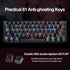 MOTOSPEED 60% Mechanical Keyboard - 61 Keys RGB LED Backlit Type-C USB Wired Office/Gaming Keyboard