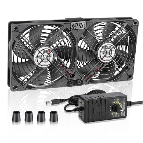 Server Cooling 2 x 120mm Big Airflow Computer Fan 110V-240V with AC