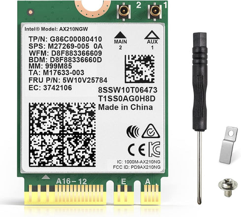 EDUP WiFi 6E Wireless Card, Intel AX210 NGW Bluetooth 5.3, 5400Mbps Tri-Band Network Adapter for Laptop, Support
