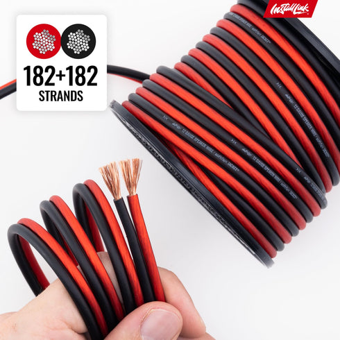 Install Link 12 Gauge Speaker Wire for Car, Home or RV Audio Cable, 30ft