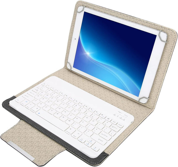 Portable Bluetooth Keyboard and Case with Detachable Keyboard, Slim Shell Cover, Built-in Stand for 9.7in to 10.1in iPd