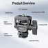 Sirui 360and 180Adjustable 5" 7" Camera Monitor Mount with Cold Shoe, Swivel Tilt DSLR Field Monitor Mount, Compatible
