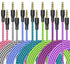 AUX Cord for Car, 7 Pack 3.5mm Auxiliary Audio Cable, Stereo AUX
