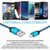 6ft USB C Cable 5-Pack for iPhone 15 Pro Max, Fast Charging Braided Cord for Samsung Galaxy S23, Google Pixel 8/7.