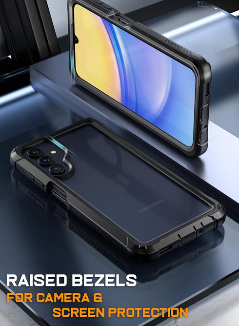 Shop Poetic Guardian Case for Samsung Galaxy A15 5G: Full-Body Hybrid, 20 FT Mil-Grade Drop Tested, Black/Clear.