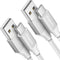 etguuds White USB C Cable 3.3ft Fast Charging, 2-Pack Braided USB to USB C Cable for Samsung Galaxy S23 S22 S21 S20