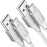 etguuds White USB C Cable 3.3ft Fast Charging, 2-Pack Braided USB to USB C Cable for Samsung Galaxy S23 S22 S21 S20