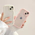 QLTYPRI iPhone 13/iPhone 14 (6.1 inch) Case, Cute Curly Wave Frame Clear Case for Girls, Soft Silicone TPU