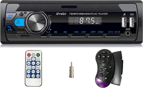 iFreGo Car Radio Bluetooth, Single DIN Car Stereo,FM Radio,Car Audio Receivers with Handsfree