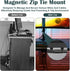 20 (22 mm) Pcs Magnetic Zip Tie Mount Base, Black Magnetic Cable Clip, Multipurpose Cable Ties Management Base