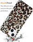 J.west Case Compatible with iPhone 13 6.1 inch, Sparkly Animal Leopard Print Pattern Glitter Translucent TPU