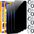 IMBZBK 4 Pack Privacy Screen Protector for iPhone 15, Tempered Glass with Camera Lens Protector, 9H Anti Spy,