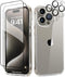 MIODIK Ultra Clear Case for iPhone 15 Pro Max 6.7" 2023, Slim Military-Grade, Anti-Yellowing + 2 Screen & Camera