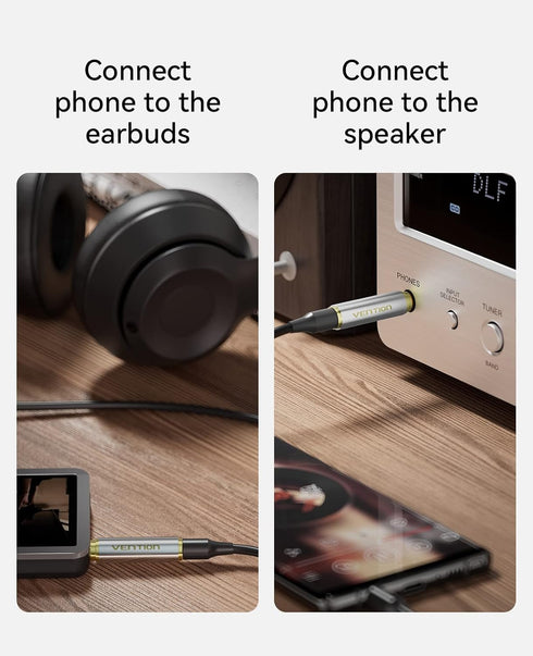 VENTION 3.5mm Female to 2.5mm Male Audio Adapter Converter, Premium Quality Headphone Connector (2 Pack)