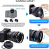 72mm Metal Lens Hood, Compatible with All Brands Lenses with 72mm Filter Thread + 72mm Lens Cap