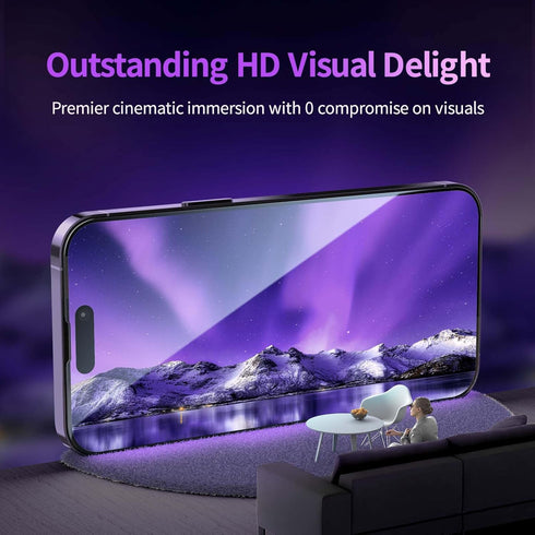 MOCOLL for iPhone 14 Screen Protector ?Military Grade Tempered Glass? Drop Protection, Full Coverage, Scratch Resistant, Screen Protector 14, 2 Pack