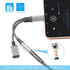2-in-1 USB C to 3.5mm Headphone & Charger Adapter, Fast Charging Dongle for Google Pixel 4, Galaxy S22/S21/S20 (Silver)