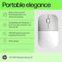HP Z3700 G2 Wireless Mouse - White, Portable Design, 2.4GHz Receiver, Blue Optical Sensor for PC, Laptop, Mac