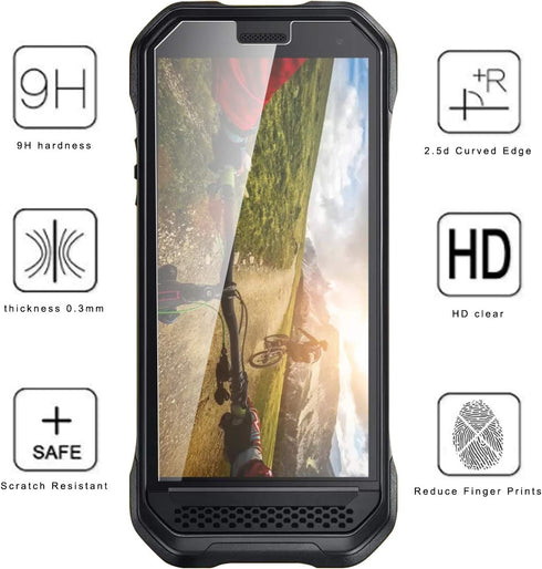 Nakedcellphone Tempered Glass Screen Protector for Verizon Kyocera DuraForce Ultra 5G UW (E7110) - Twin Pack
