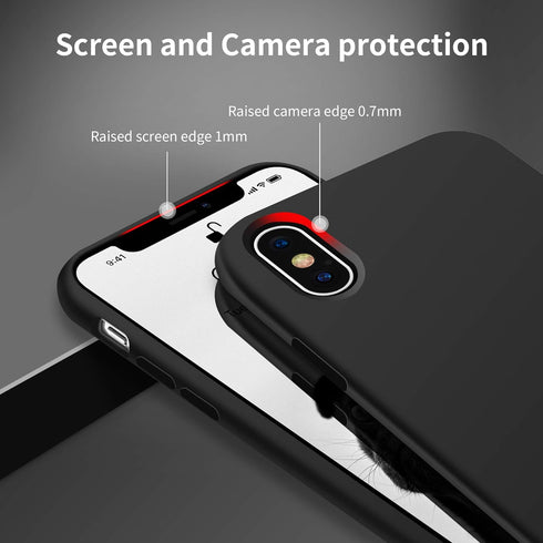 OTOFLY iPhone XR Case, Premium Soft Liquid Silicone Rubber, Full-Body Protective Bumper Case, Black