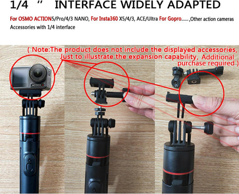 PEUJTEO 69-inch 3,pocket4,Phone Selfie Stick Tripod with Remote Control,Lightweight,Aluminum Alloy, Tripod