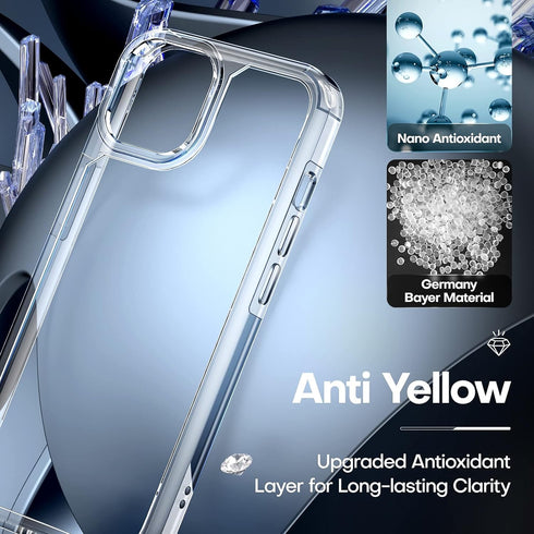 TAURI 3 in 1 iPhone 14 Case Clear, Not Yellowing with 2X Screen Protectors, Military-Grade Drop Protection, Slim 14