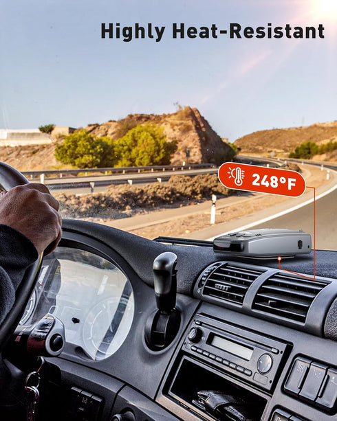 iGoevo Radar Detector Dash Mount Compatible with Cobra, Uniden, Escort & More, Heat-Resistant Hook-and-Loop Base