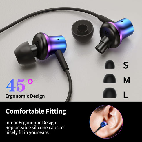 USB C Headphone for iPhone 15 Pro Max, Samsung S24 Plus, Google Pixel 6a 6 7a 8a Type C Earphone, Noise Canceling