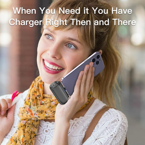 2 Pack Portable Charger for iPhone, 5500mAh Power Bank, 20W PD Fast Charging, Ultra-Compact Travel