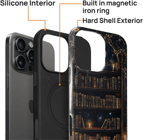 MQJCYB 16 16 Magnetic Case for iPhone Pro Max Design,Compatible with MagSafe,Slim Protective Soft TPU Bumper Phone