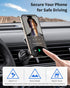 iGoevo 360 Socket Grip Vent Phone Mount Dual Hook Secure Air Vent Holder, Rotation U-Shaped Cradle Compatible