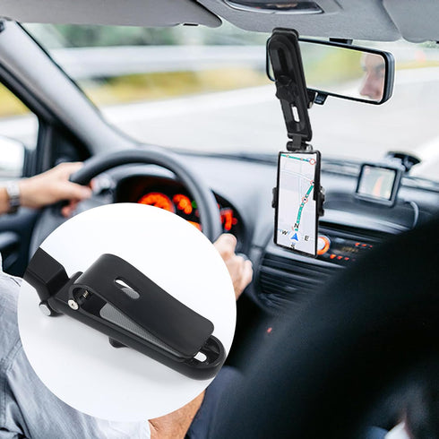THUTEP 360 Sun Visor Phone Holder, Phone Holder for Car, Rotatable and Adjustable, Compatible with Most of Smartphones